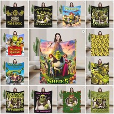 Monster Shrek Funny Throw Bed Sofa Warm Soft Blanket Flannel Bedspread Xmas Gift