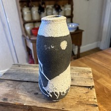 Vintage Tall Raku Glazed