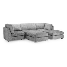 NCF 4 seater U shaped grey sofa , free delivery in or near stoke on Trent 