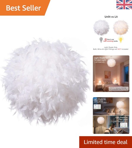 Elegant 40cm white feather - elegant,