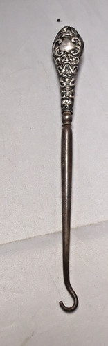 Victorian button hook with - hook,