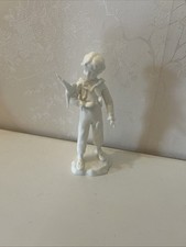 Royal Worcester Boy With Parakeet Porcelain Figure