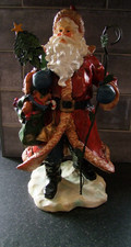 Vintage Father Chistmas Moulded resin 40 cm in height.