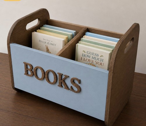 Wooden book stand kids bedroom - wooden,