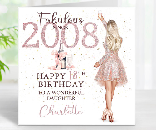 Personalised 2008 age 18th - personalised,