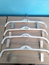 4 Vintage Lacoste White Trousers  / Skirt  Coat Hangers