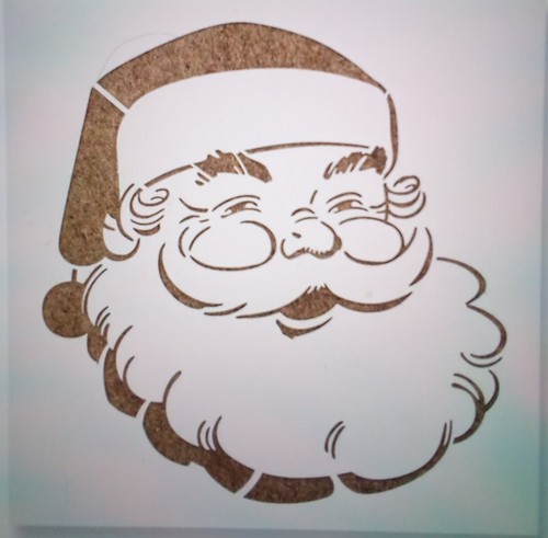 Large father christmas face - large,