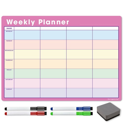 Magnetic weekly planner - magnetic,
