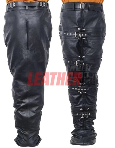 Leather bondage leg binder - leg,