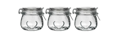 Set glass storage jars - set, 3