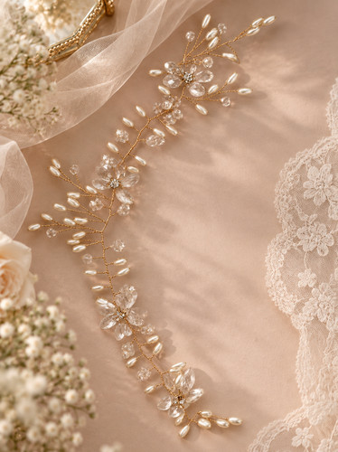 Bridal pearl hair vine - bridal,