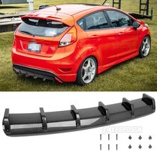 6 Shark Fins Wing Rear Diffuser Bumper Spoiler Lip For Ford Fiesta 2008-2017