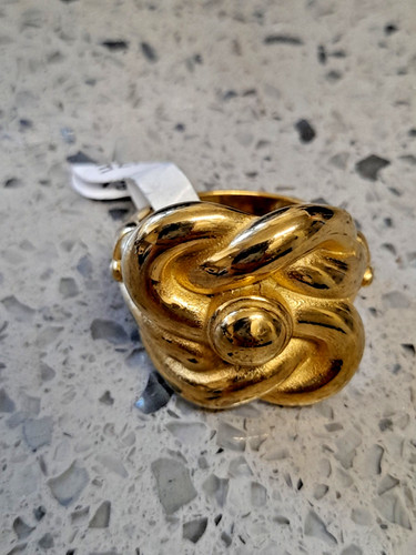 Men heavy knot ring gold - ring,