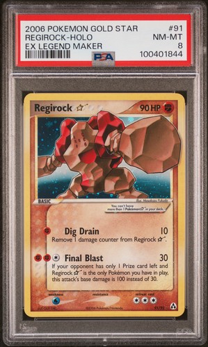 Psa regirock gold star 92 - psa, 91/92