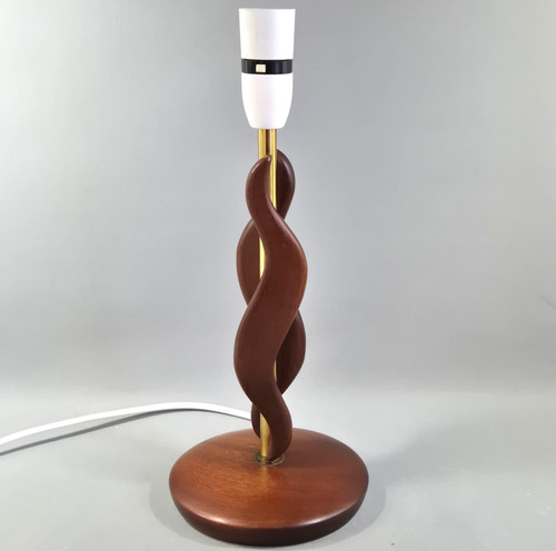 Vintage wavy teak - wavy, brass