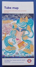 London Underground Map 2003 'Magic River Thames Lady with Jewels'  Zandra Rhodes