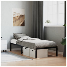 Bed frame Black 80x200cm Steel