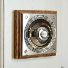 Nickel Claverley Front Door Bell Pull Solid Brass Victorian  Mechanical Pull