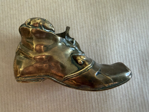 Vintage solid brass boot - vintage,