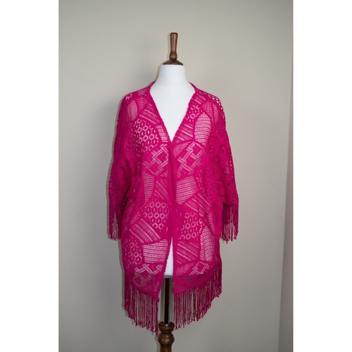 Pink cover kimono tasselled - pink,