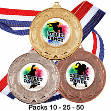 Street Dance Medals & Ribbons Packs, Dance Award, Dancing Medal Packs 10, 25, 50
