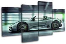 Porsche 918 Spyder Supercar Hybrid Cars MULTI CANVAS WALL ART Picture Print