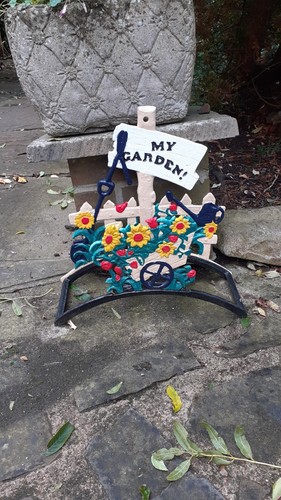 Vintage ornate garden boot - ,