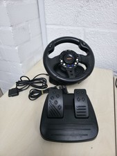 Sabre AGO8230 Steering Wheel & Pedals Black Vibration Feedback for PlayStation 2