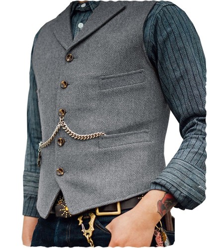 Mens tweed waistcoat - mens,