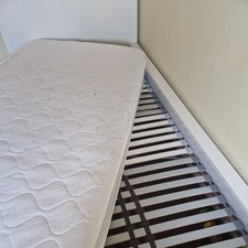 wooden single bed frame with