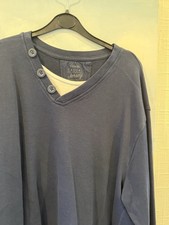 George Navy Blue 3XL Jumper With Mock T Shirt 3 Buttons