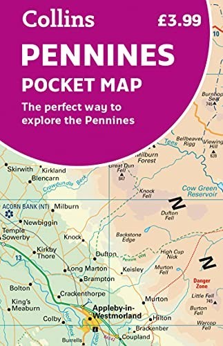 Pennines pocket map - pocket, map: