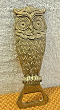 Vintage brass owl bottle - vintage,