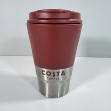 Costa Coffee Stainless Steel Red Travel Mug Cup 450ml 16oz Insulated Tumbler