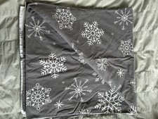 Snowflake Bedding Quilt Duvet Cover Kingsize Grey And White