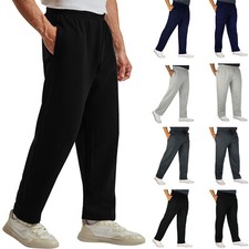 Mens Fleece Open Hem Bottoms
