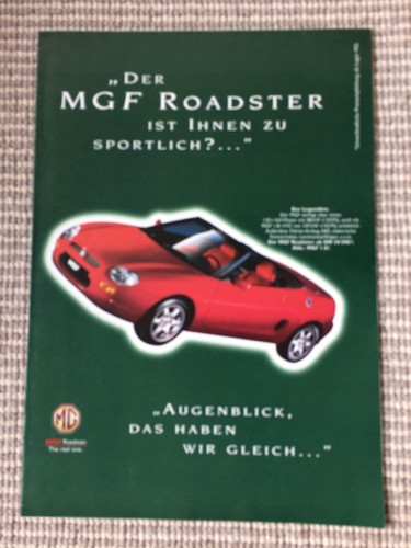 Mgf roadster and - roadster,
