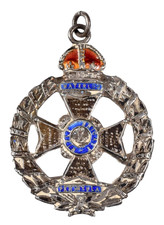 World War One The Rifle Brigade Silver & Enamel Sweetheart Badge Pendant