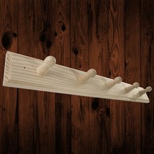 5 Pegs Wooden Door Hooks Coat