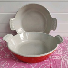 2x Vintage 16.5cm Enamelled