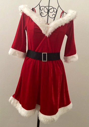 Ann summers red velour santa - red,