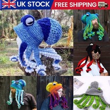 Unisex Winter Warm Knitted Hat Octopus Squid Knit Cap Beanie Fancy Dress Cap HOT