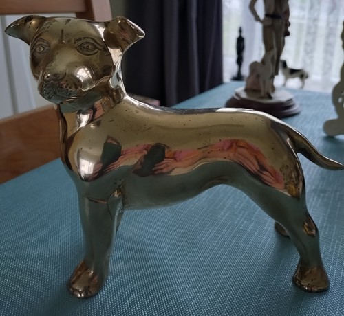 Brass staffordshire bull - brass,
