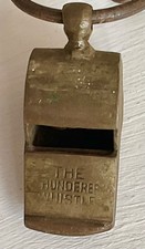 Vintage THE THUNDERER WHISTLE Brassware Circa 1940
