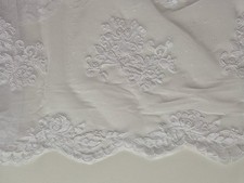 White Scalloped Edge Floral Lace - BY THE METER - 54” / 137cm Width