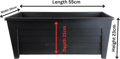 Extra large black trough - large,