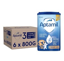 Aptamil 3 Toddler Baby Milk Powder Formula, 1-2 Years, 800g (Pack of 6) 3/11/26