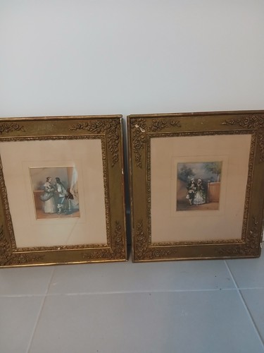Pait french ornate - of, gilt