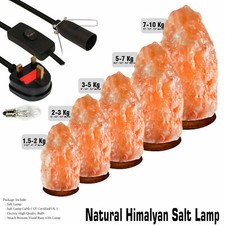 HIMALAYAN SALT LAMP CRYSTAL PINK ROCK SALT LAMP NATURAL HEALING 100% GENUINE