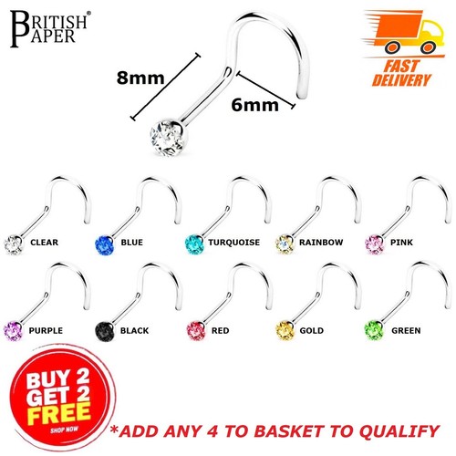 Nose stud screw straight - stud,